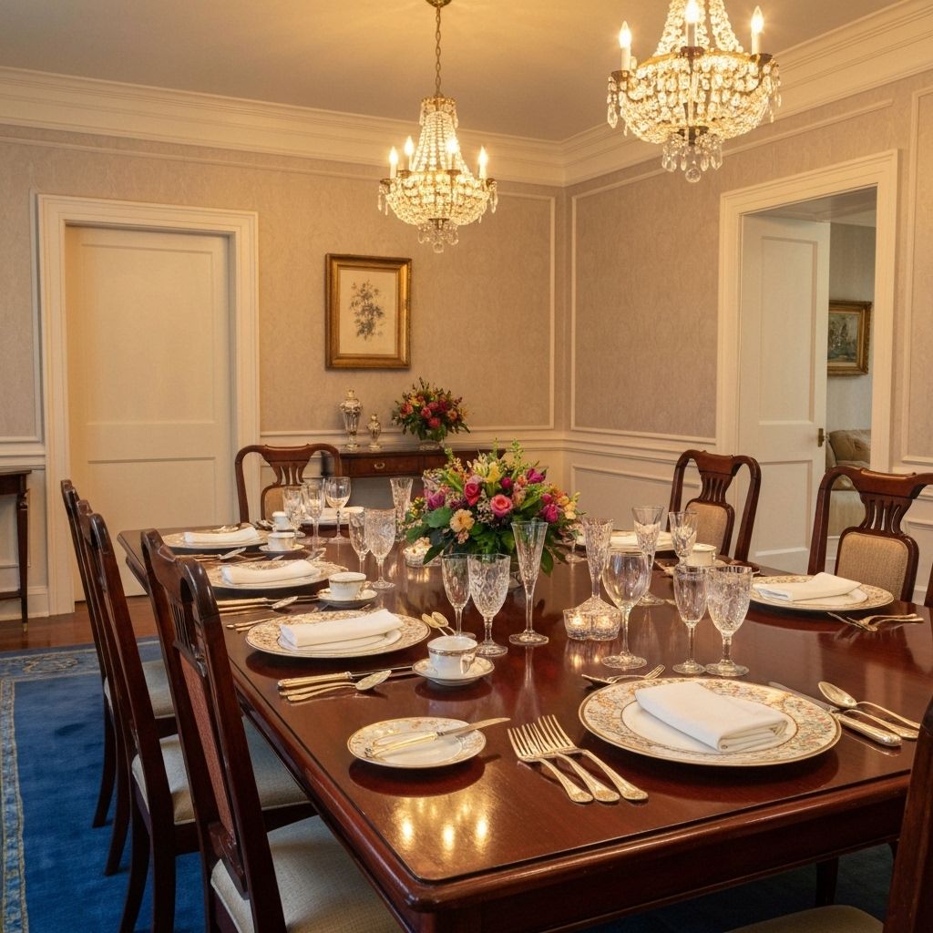 After staging - Elegant Dining Room